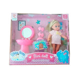 Muñeca Mini Doll 10cm Con Accesorios Tocador 6138