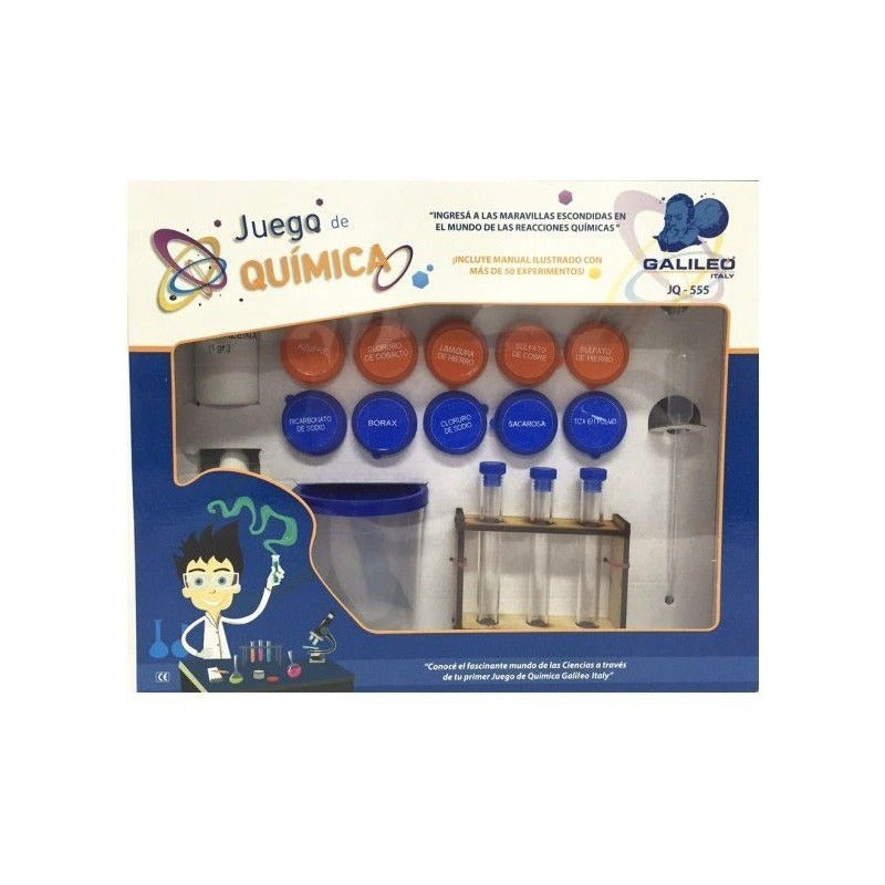 Juego De Quimica Galileo Incluye Manual 50 Experimentos