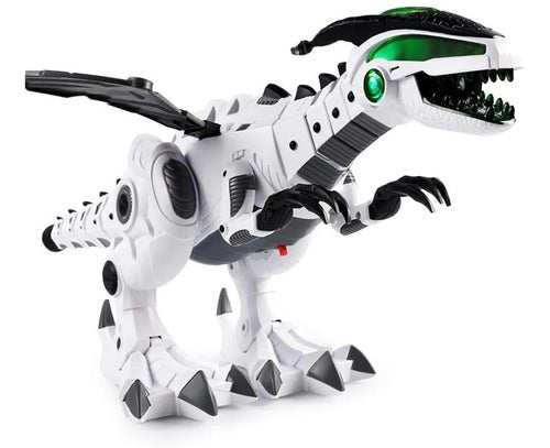 Dino Fire Robot Con Luz Y Sonido Expulsa Efecto Fuego Ik0021