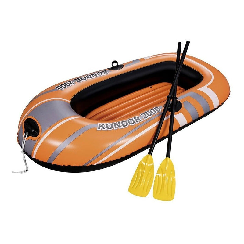 Bote Balsa Inflable 61062 De 197x114cm Con Remos Bestway