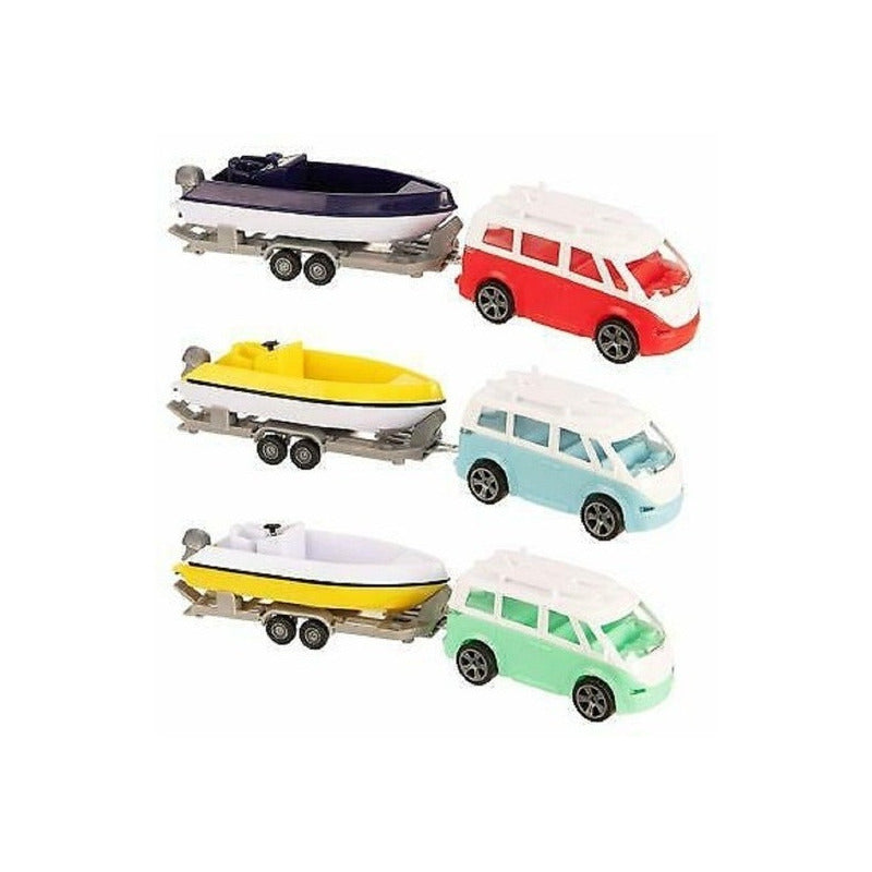 Auto Colección Partes Metal Teamsterz Caravan Y Bote 14116