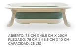 Bañadera Plastica Verde Plegable 25 Litros Ok Baby Okbb0277