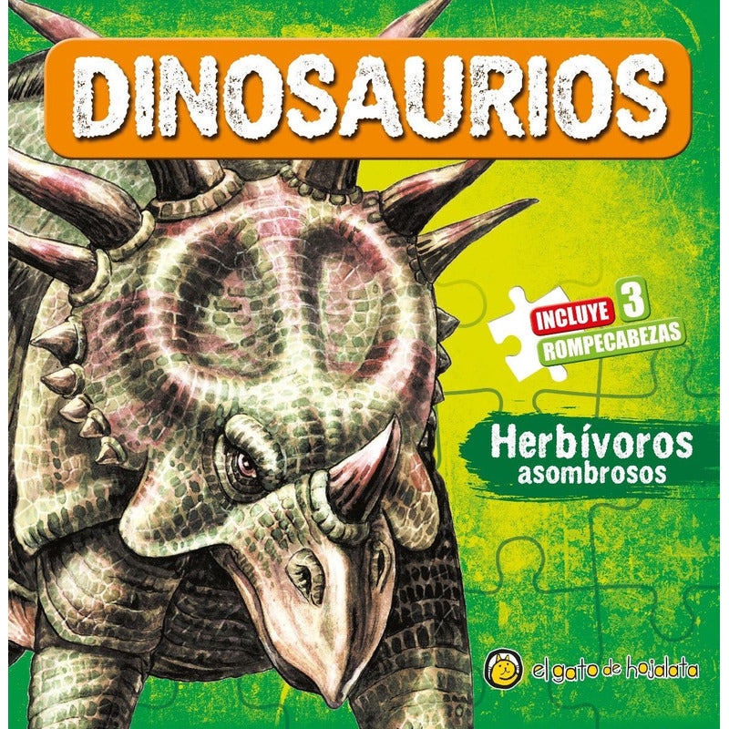 Dinosaurios Herbivoros Rompecabezas Libro Para Niños 2553