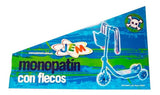 Monopatin Con Flecos Azul 3 Ruedas Original Jem Ts006