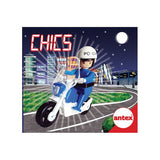Moto Policia Con Figura Chics Original Antex 9909
