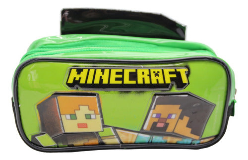 Cartuchera Minecraft 2 Cierres Mi520 Original Cresko