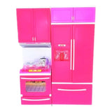 Set De Cocina C/horno Heladera  Luz Y Sonido Poppi 7124