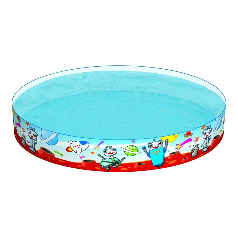 Pileta Rigida Pvc Redonda Motivo Espacial 152x25cm Bestway