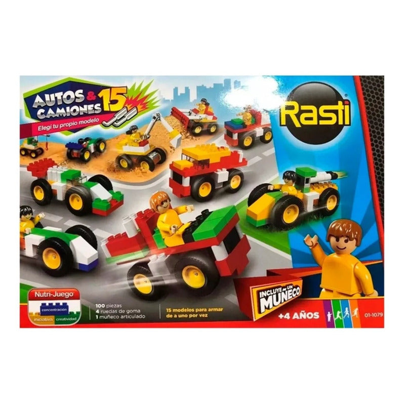 Rasti Autos Y Camiiones Con 100 Piezas Original Dimare