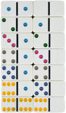 Juego De Domino Doble 6 En Caja Metalica 28 Fichas Con Color