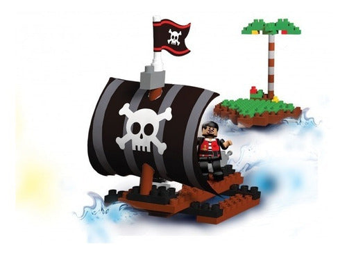 Blocky Piratas Tipo Rasti 78  Piezas Y Muñeco Articulado