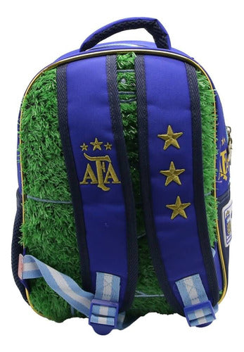 Mochila Escolar Afa Selección Argentina Campeón Del Mundo Color Azul Diseño De La Tela Liso