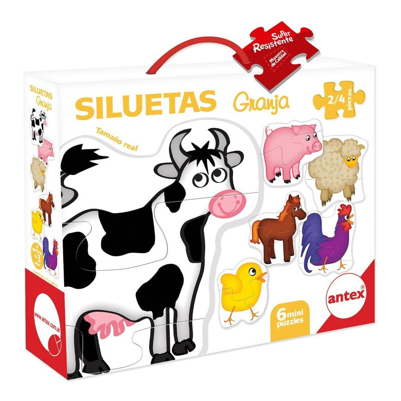 Rompezabezas Siluetas Puzzle Didactico Infantil 3023 Antex