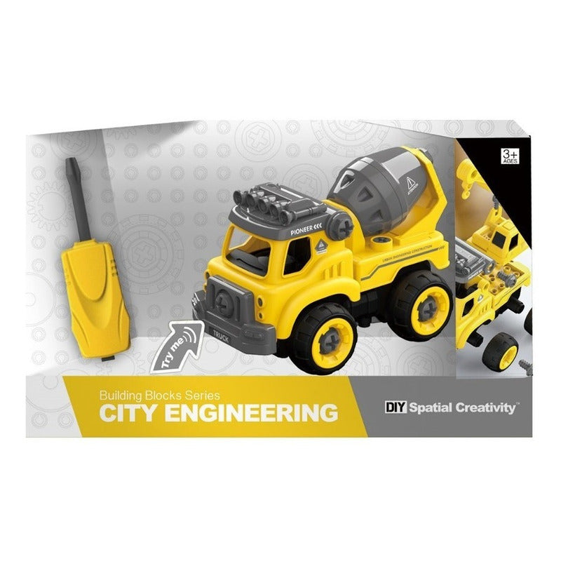 Camion Mezclador P/armar Y Desarmar Sonido Diy Ik0062