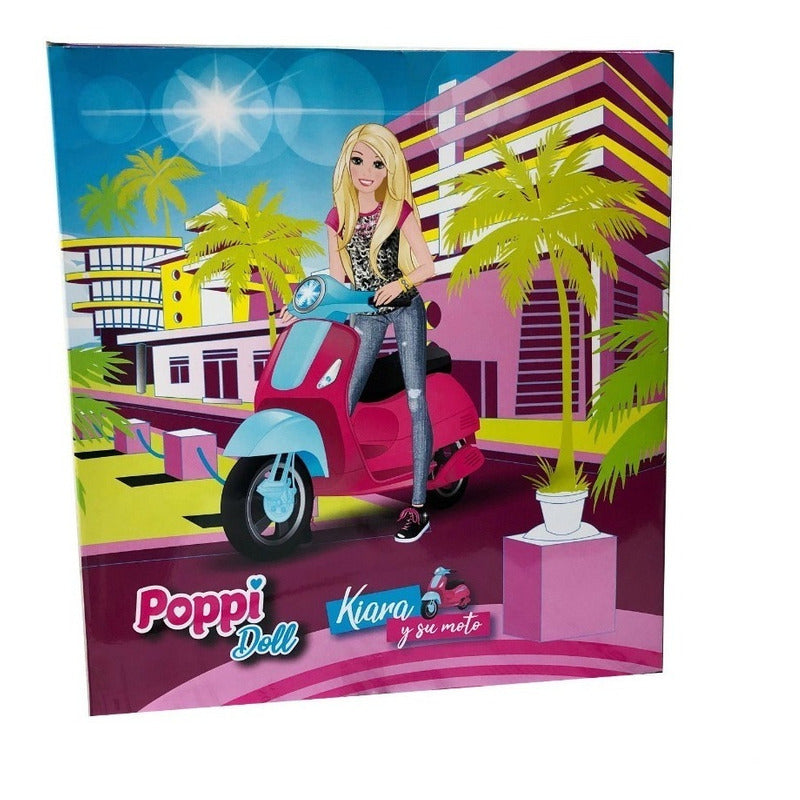 Muñeca Poppi Doll Kiara Y Su Moto B089