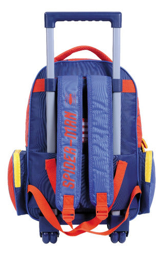 Mochila Con Carro Spiderman Con Lic. Original 16'' 11729