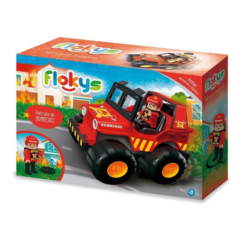 Flockys Figura Con Jeep Bomberos Al Rescate Original Dimare