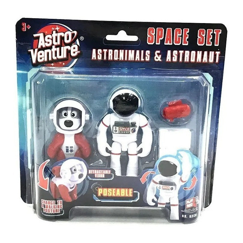 Astronauta Y Mascota Figura Astro Venture 63138 Wabro