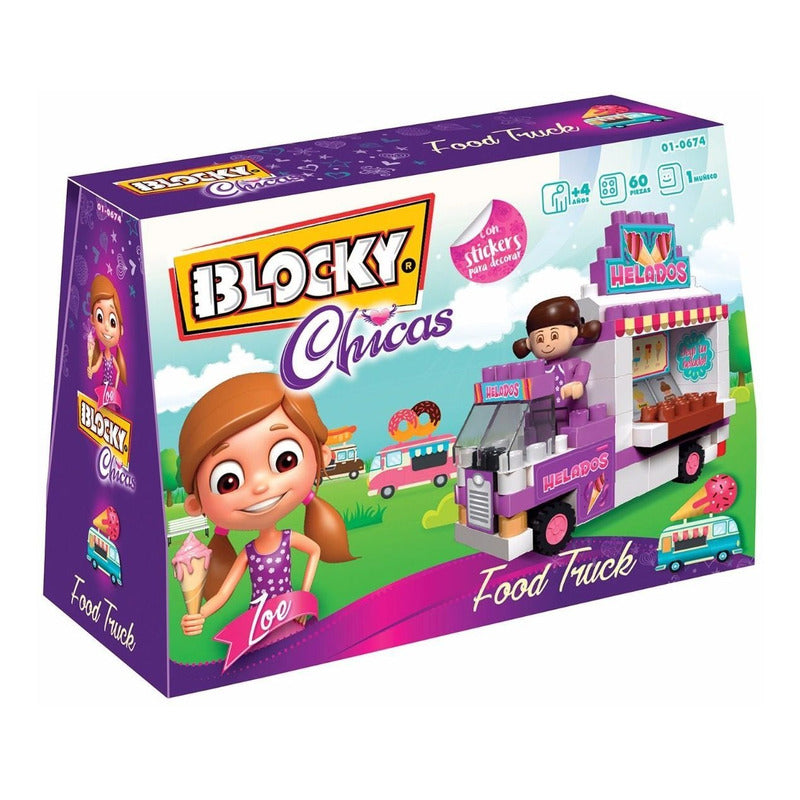 Blocky Chicas Food Truck Con 65 Piezas Original Dimare