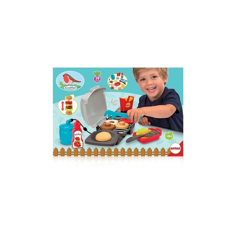 Grill Portatil Juego Para Niños Original Antex 1171