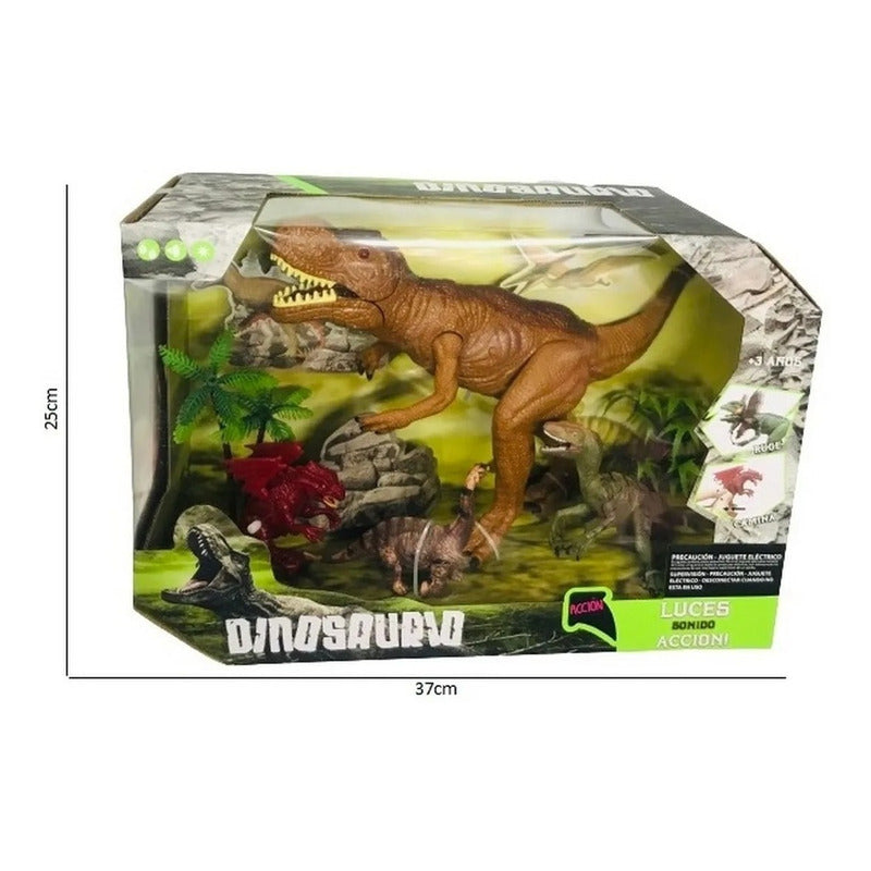 Dinosaurios Accion Set Dinos Con Rex Y Accesorios Caja 7097