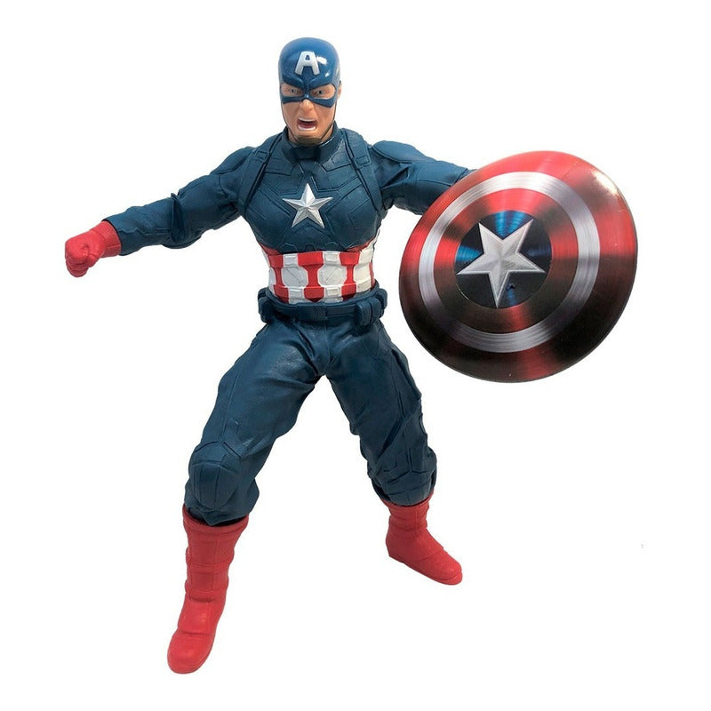 Muñeco Capitan America Gigante Articulado 50cm Marvel Orig.