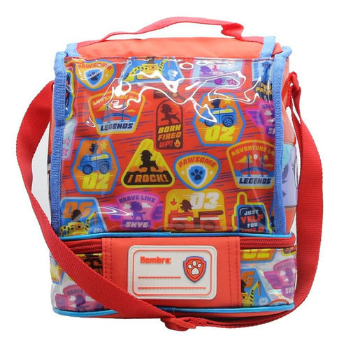 Lunchera Termica Doble Piso Paw Patrol Int Pw004 Cresko Color Rojo