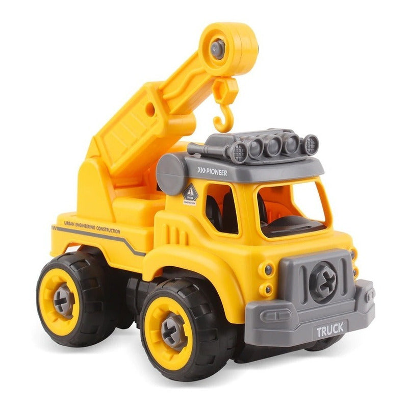 Camion Grua P/armar Y Desarmar Sonido Diy Ik0061