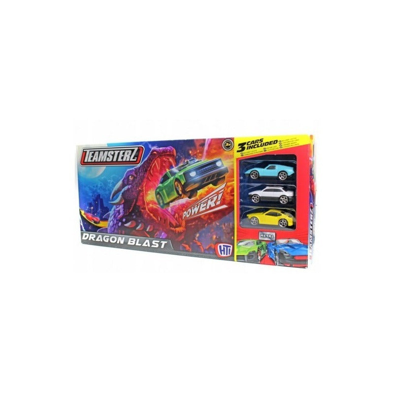 Pista De Autos Dragon Blast Con 3 Autos Teamsterz 14143