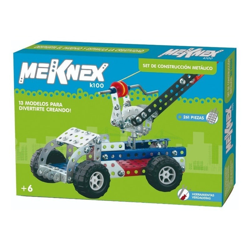 Meknex K100 Juego Tipo Mecano 261 Piezas Con Herramientas