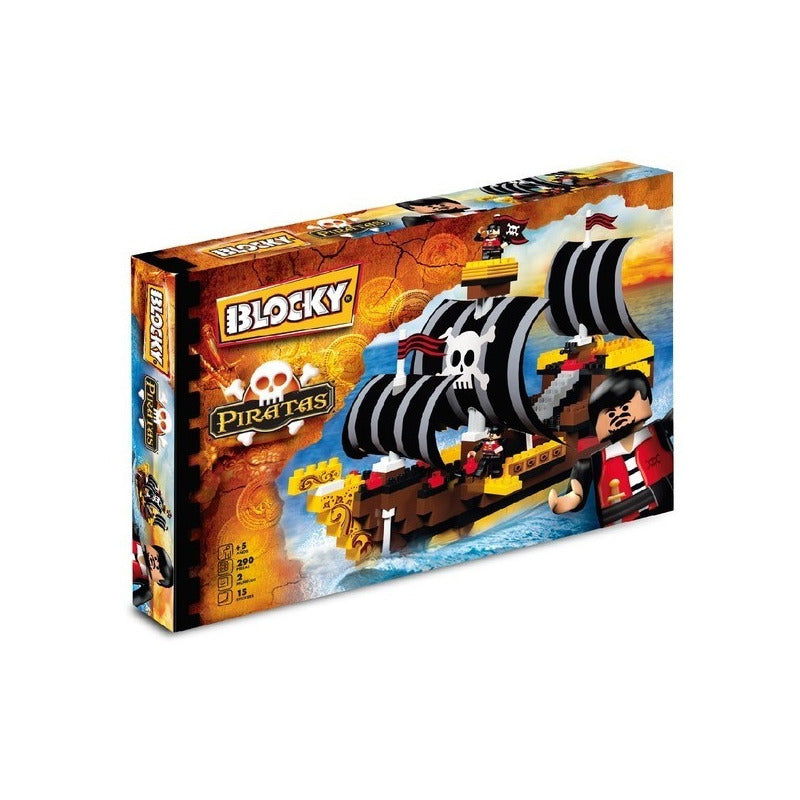 Blocky Piratas Tipo Rasti 290 Piezas Y Muñecos Articulados