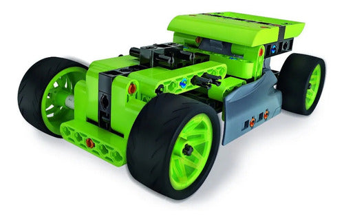 Bloques Para Armar Clementoni Mecanica Coche De Carreras Verde 100 Piezas