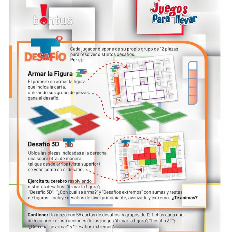 T Desafio Jr Juego De Mesa Edicion Viaje Original Bontus