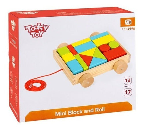 Mini Cajon De Arrastre Piezas Madera Tooky Toy Ft720