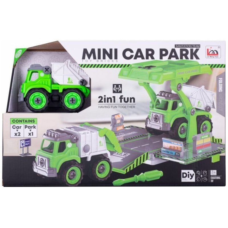 Camion Limpieza Mini Set X 2 Vehiculos Diy Ik0084