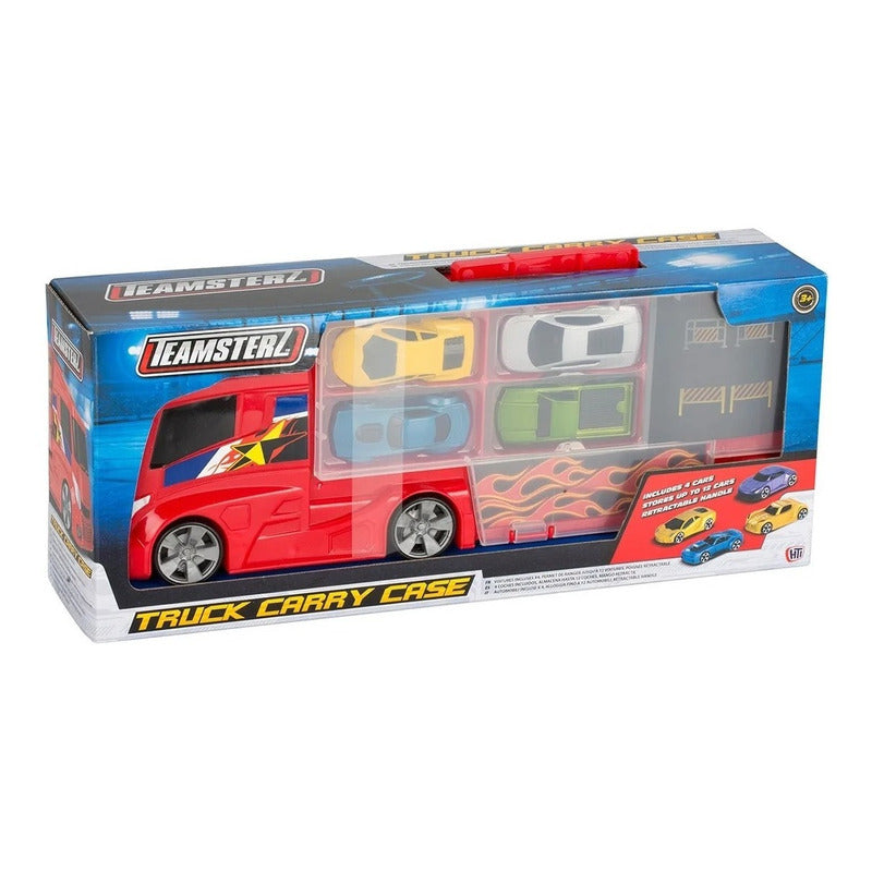Auto De Colección Camion Porta Autos Partes Metal Teamsterz