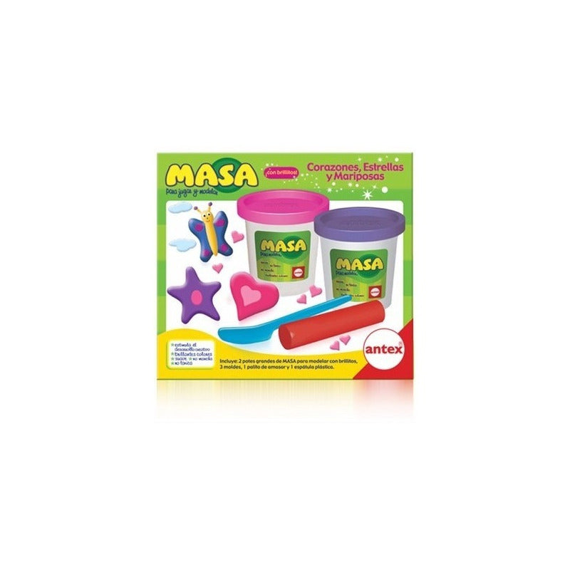 Masa Para Moldear Corazones,estrellas Y Mariposas De Antex