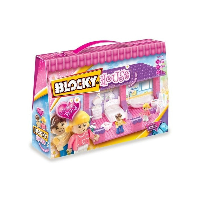 Blocky House Dormitorio Y Baaño Con 90 Piezas Original Dimare