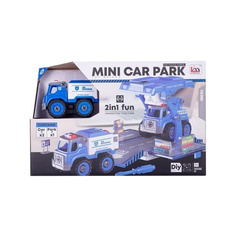 Camion Policia Mini Set X 2 Vehiculos Diy Ik0067