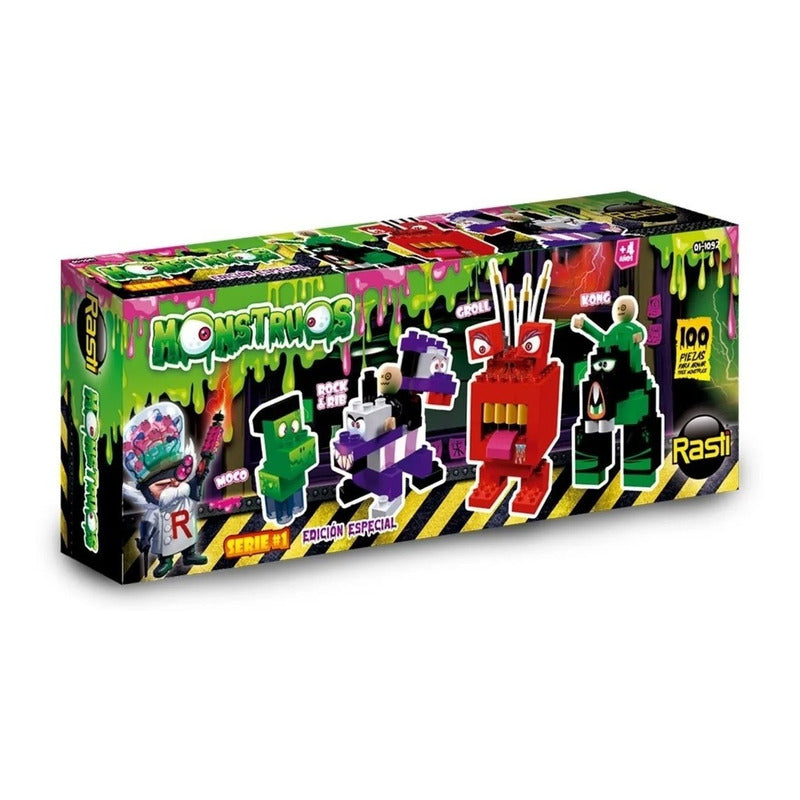 Rasti Monstruos Con 100 Piezas Original 1092