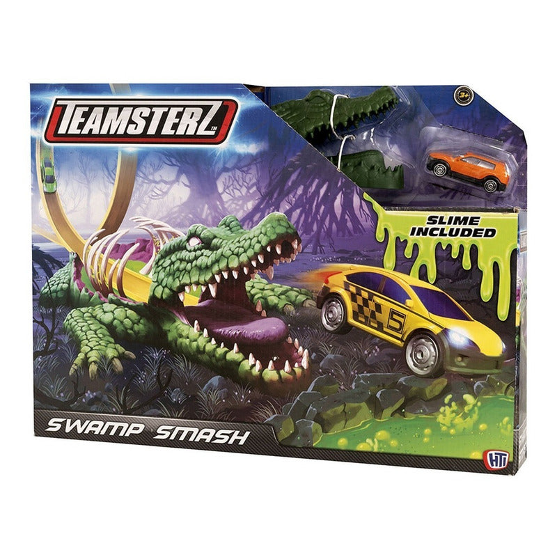 Pista De Autos Swamp Smash Con Slime Teamsterz 14124