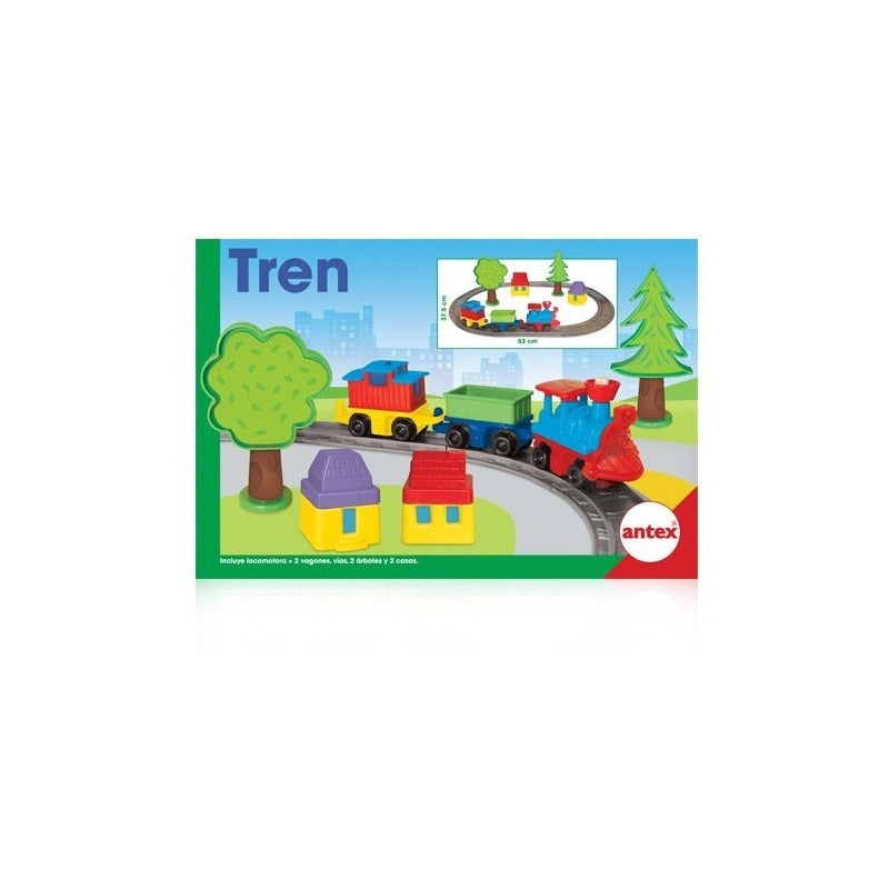 Tren Con Pista Y Locomotora Con Accesorios Original Antex