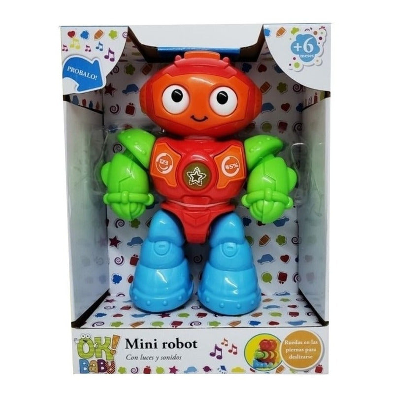 Mini Robot Con Luz Y Sonido Juego Didactico Bebe Ok Baby