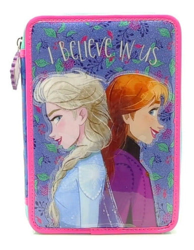 Cartuchera Frozen 1 Cierre Con Utiles Fa386 Original Cresko