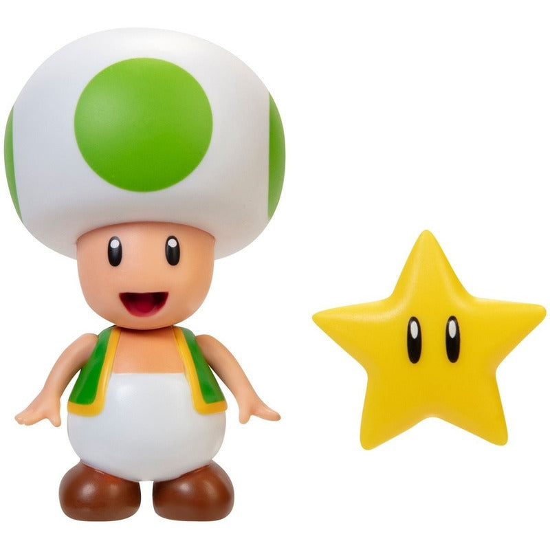 Muñeco Super Mario Figura Green Toad Articulada 10cm 40457